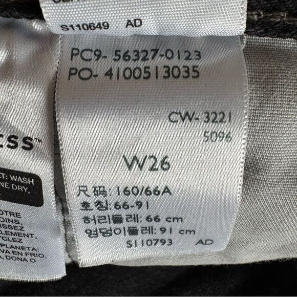 LEVI’S 501 Wise Up Black High Rise Original Denim Jeans Shorts Distressed Sz 26 - Picture 14 of 15